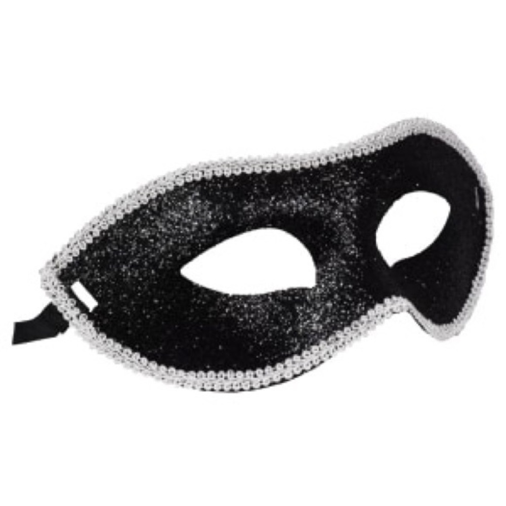 BLACK MARDI GRAS MASK NWT